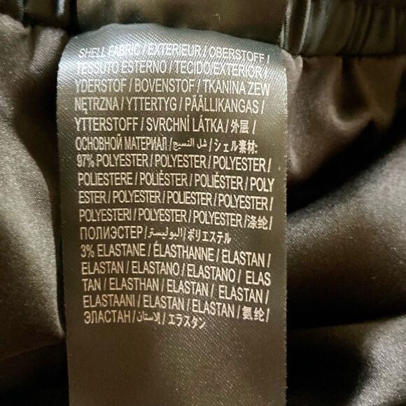 NEW FARM Rio Black Pants Embroidered Intricate Tropical Embroidery Satin Size M - Picture 14 of 15